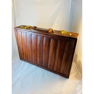 PRESTO Eel skin Vintage Brown Leather Suede Bag